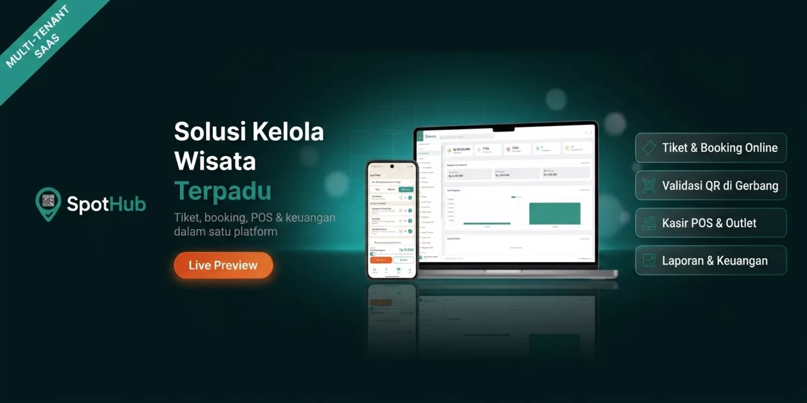 SpotHub Web — Tourism Operator Dashboard: Ticketing, POS & Finance